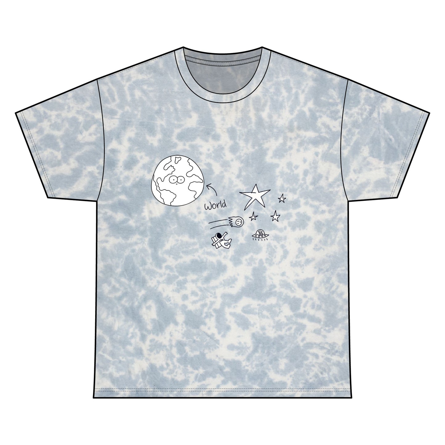 Tie Dye Space Fellas T Shirt
