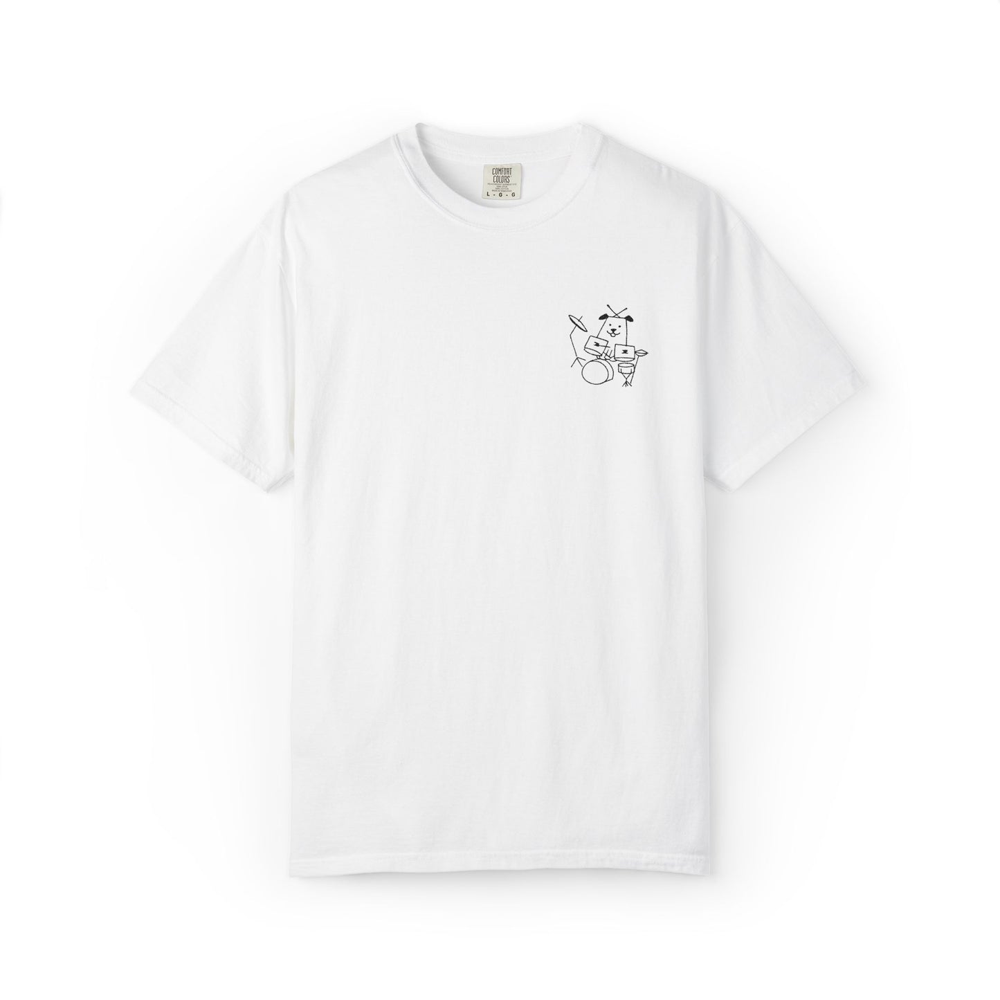 Dog Drummer Embroidered Tee