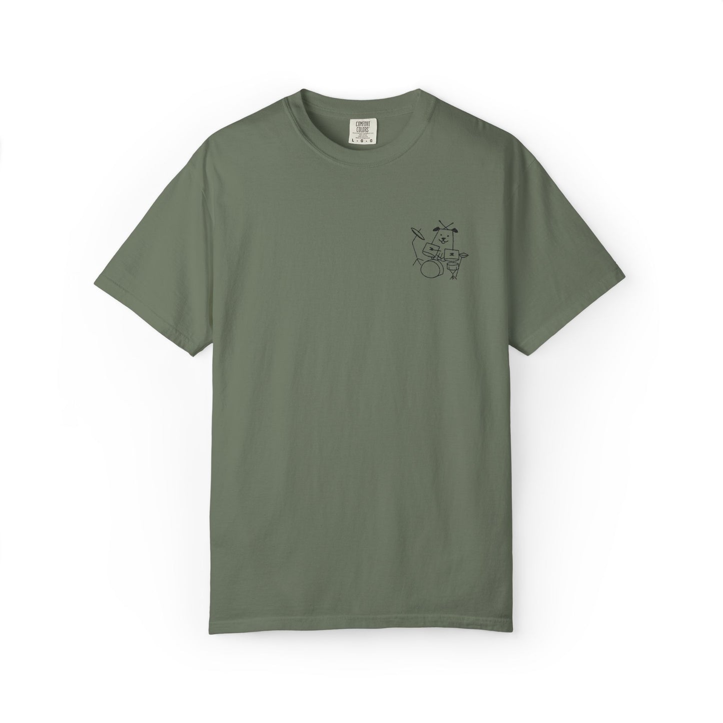 Dog Drummer Embroidered Tee
