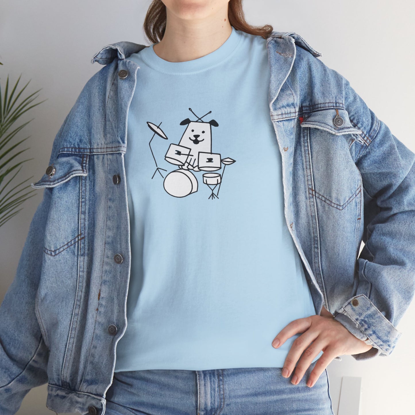 Doggie Drummer Unisex Heavy Cotton Tee