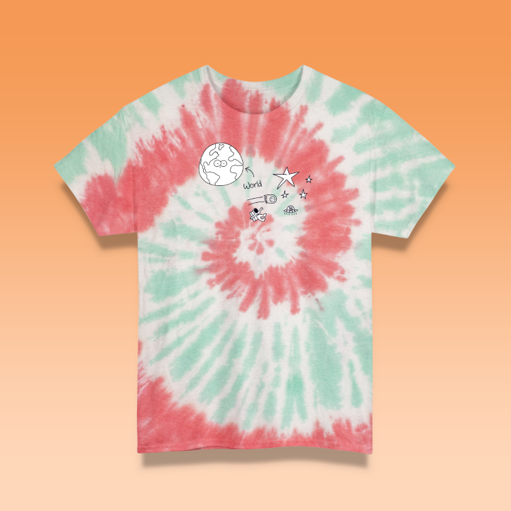 Tie Dye Space Fellas T Shirt