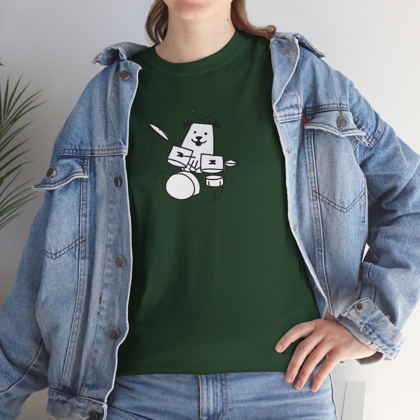 Doggie Drummer Unisex Heavy Cotton Tee