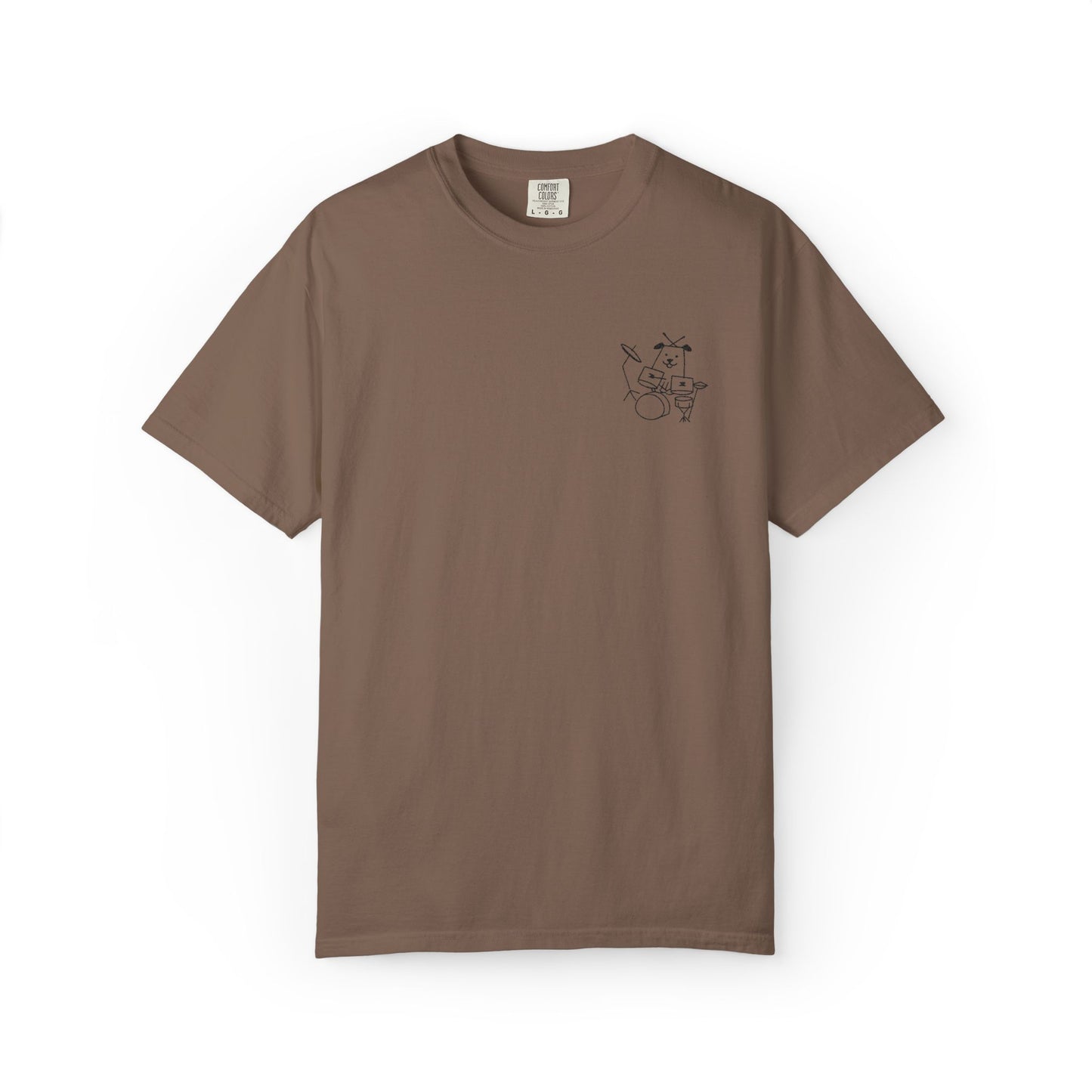 Dog Drummer Embroidered Tee