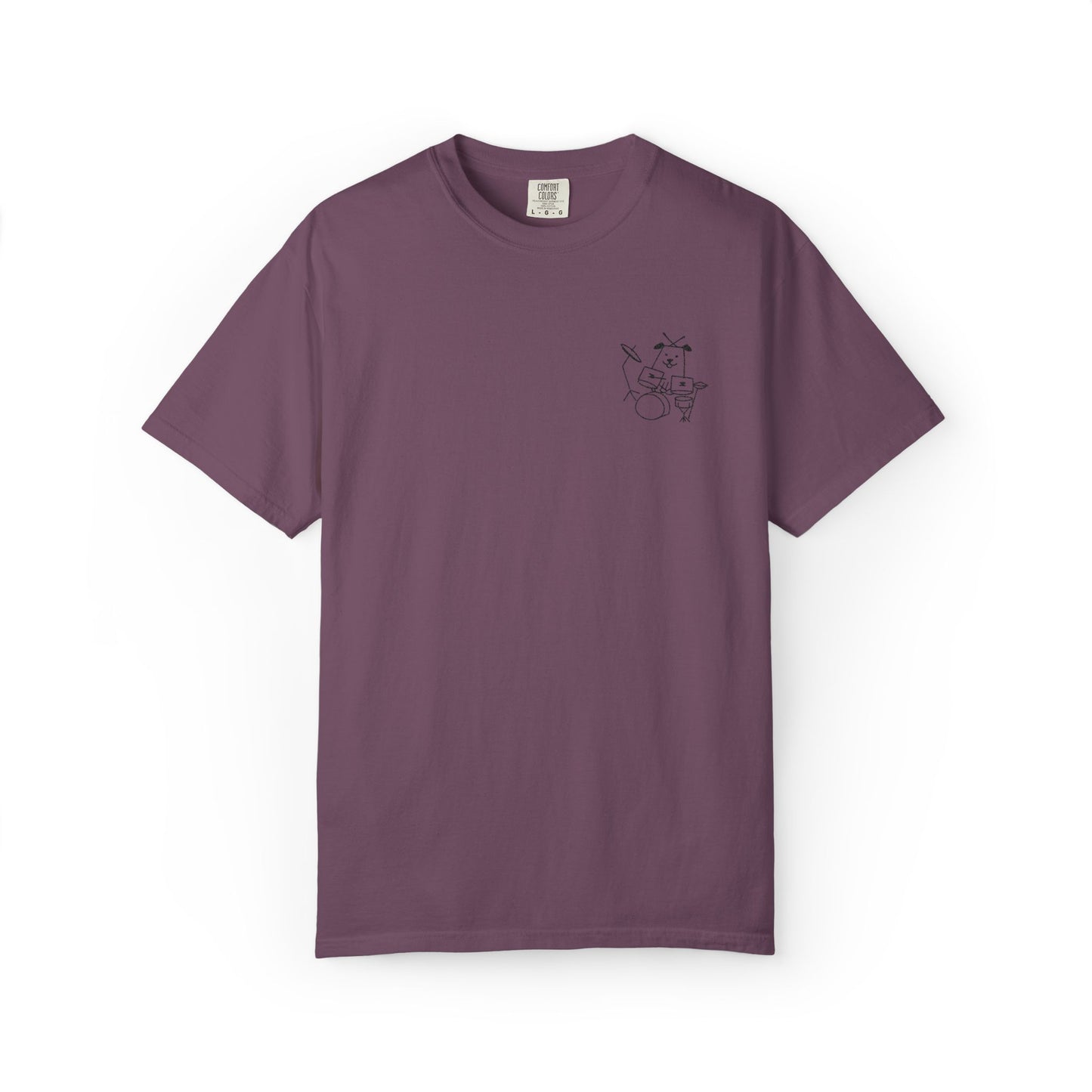 Dog Drummer Embroidered Tee