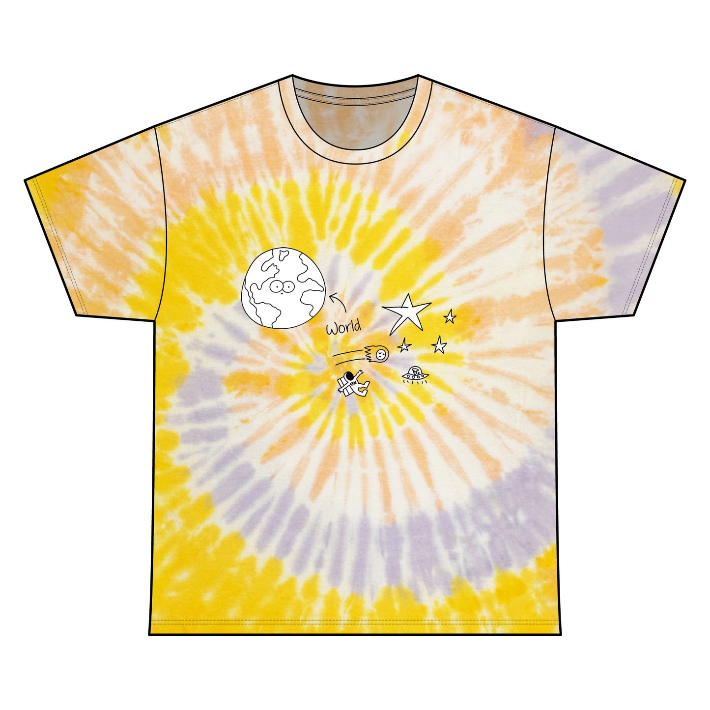 Tie Dye Space Fellas T Shirt
