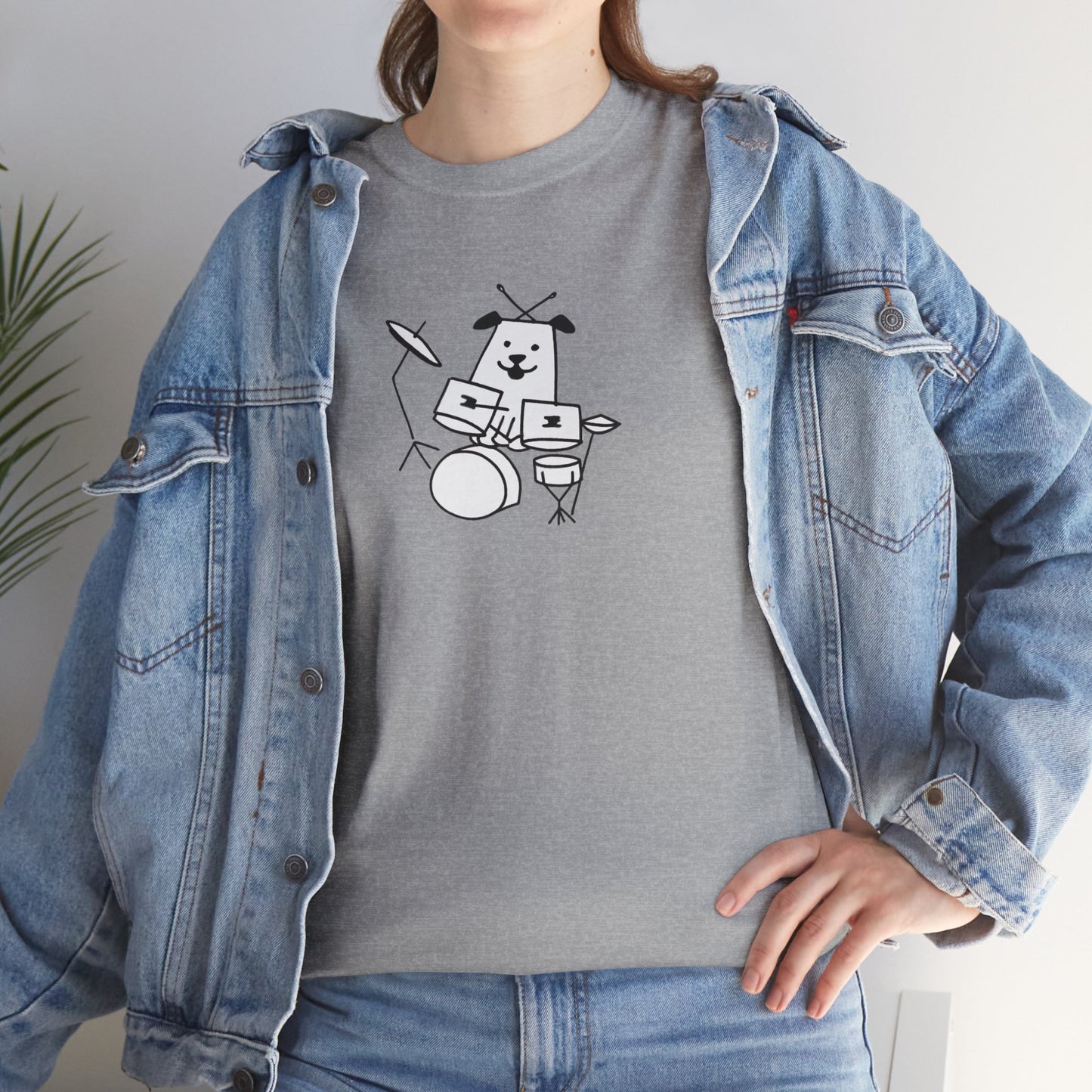 Doggie Drummer Unisex Heavy Cotton Tee
