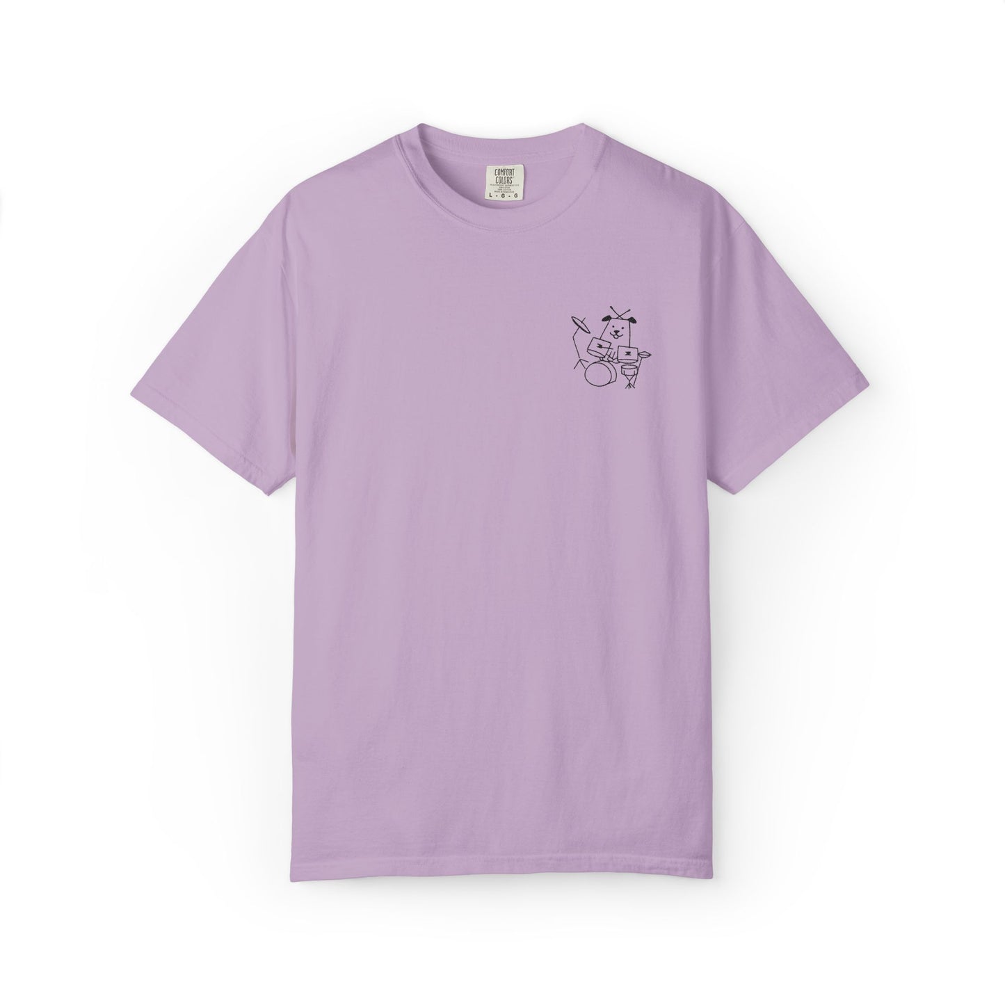 Dog Drummer Embroidered Tee