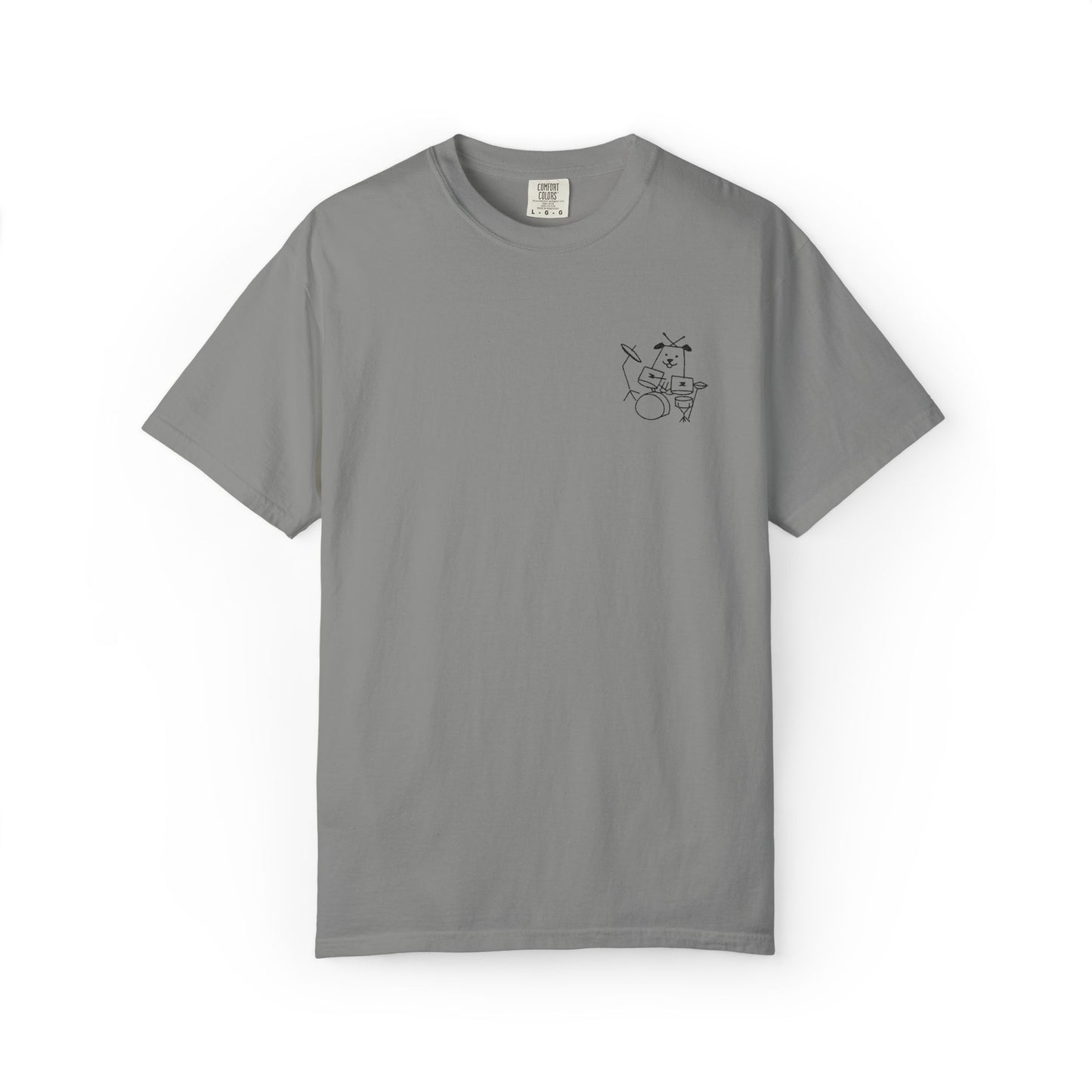 Dog Drummer Embroidered Tee