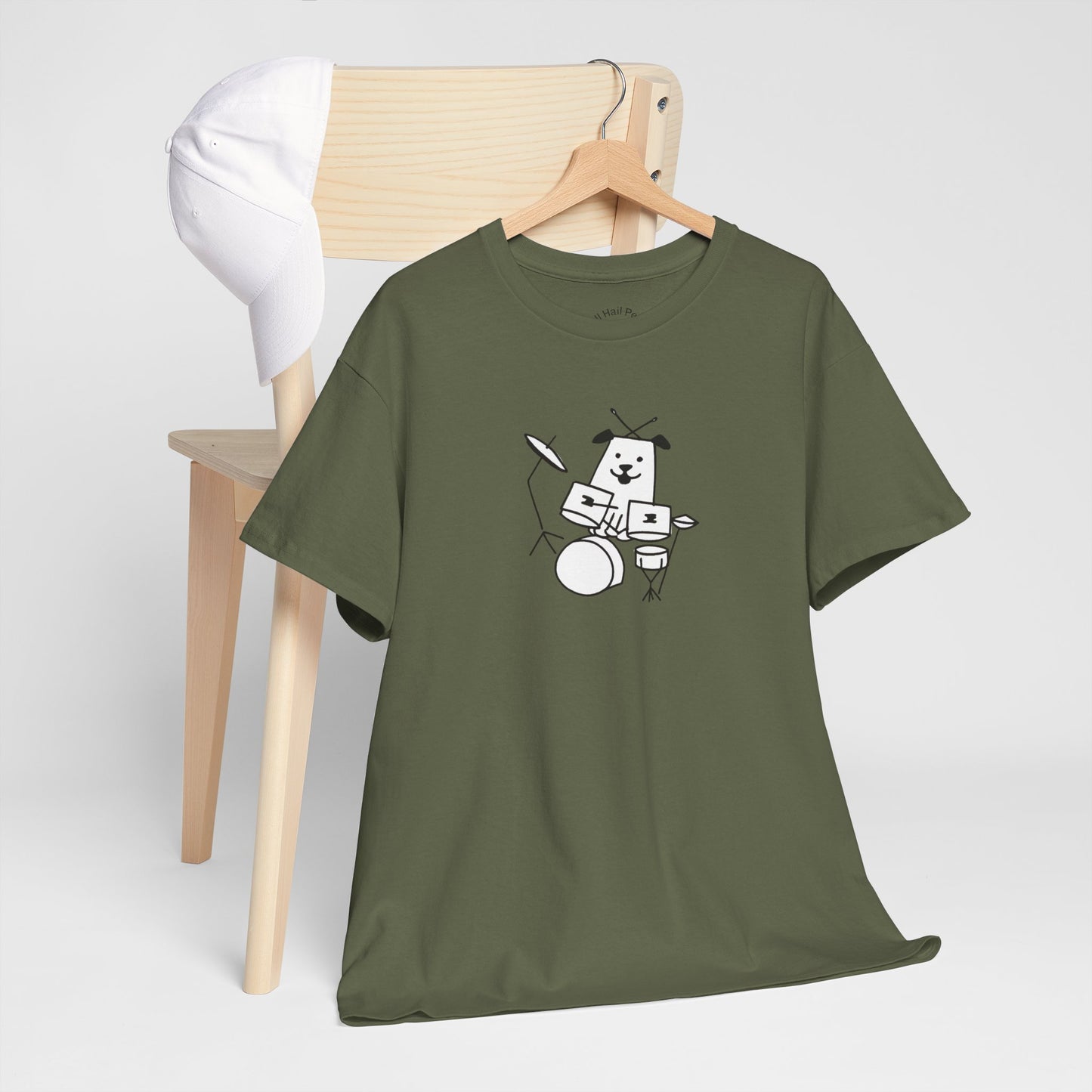 Doggie Drummer Unisex Heavy Cotton Tee