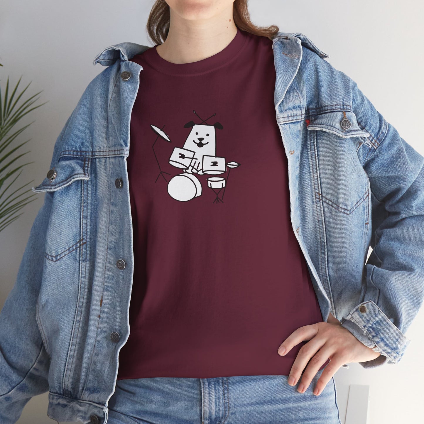 Doggie Drummer Unisex Heavy Cotton Tee