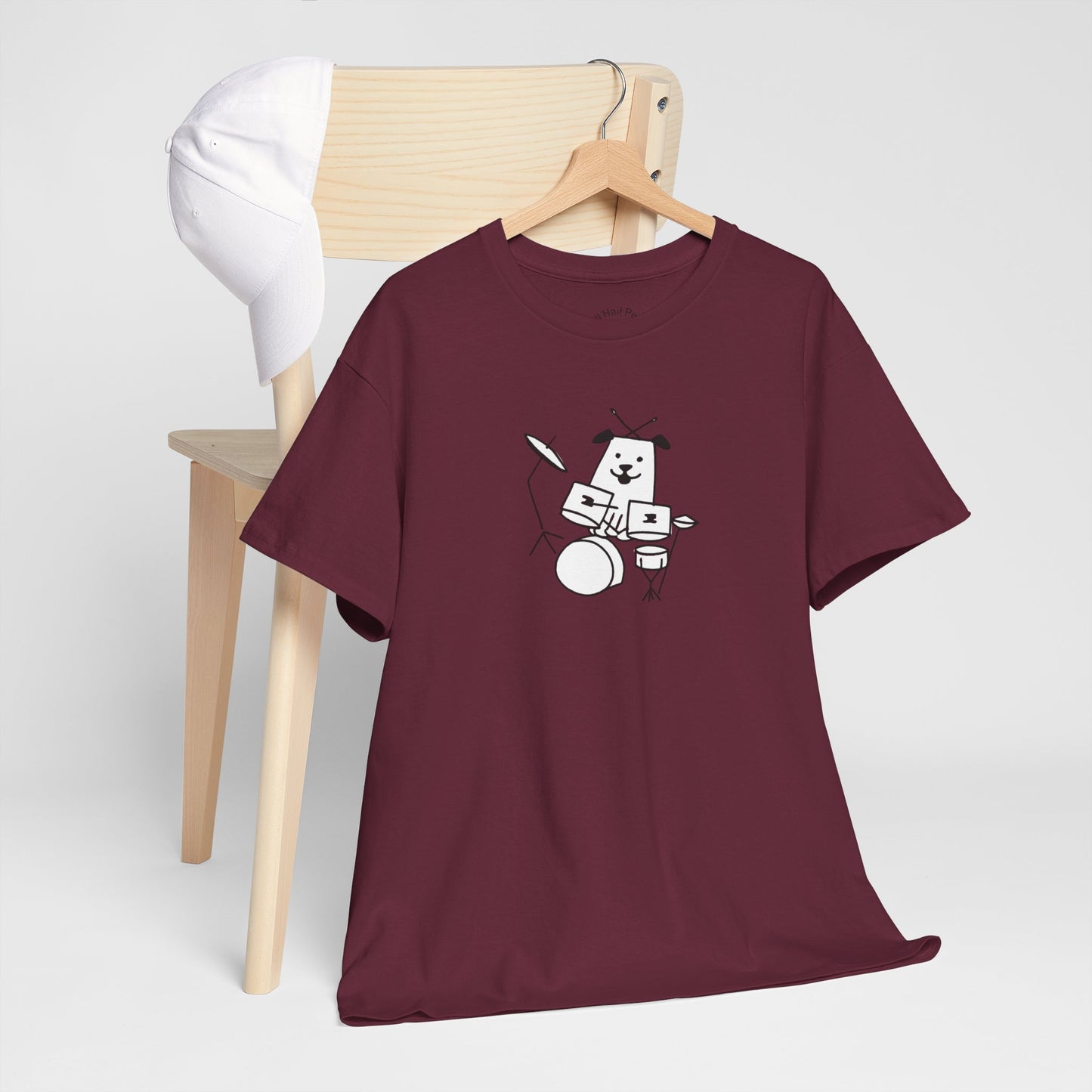 Doggie Drummer Unisex Heavy Cotton Tee