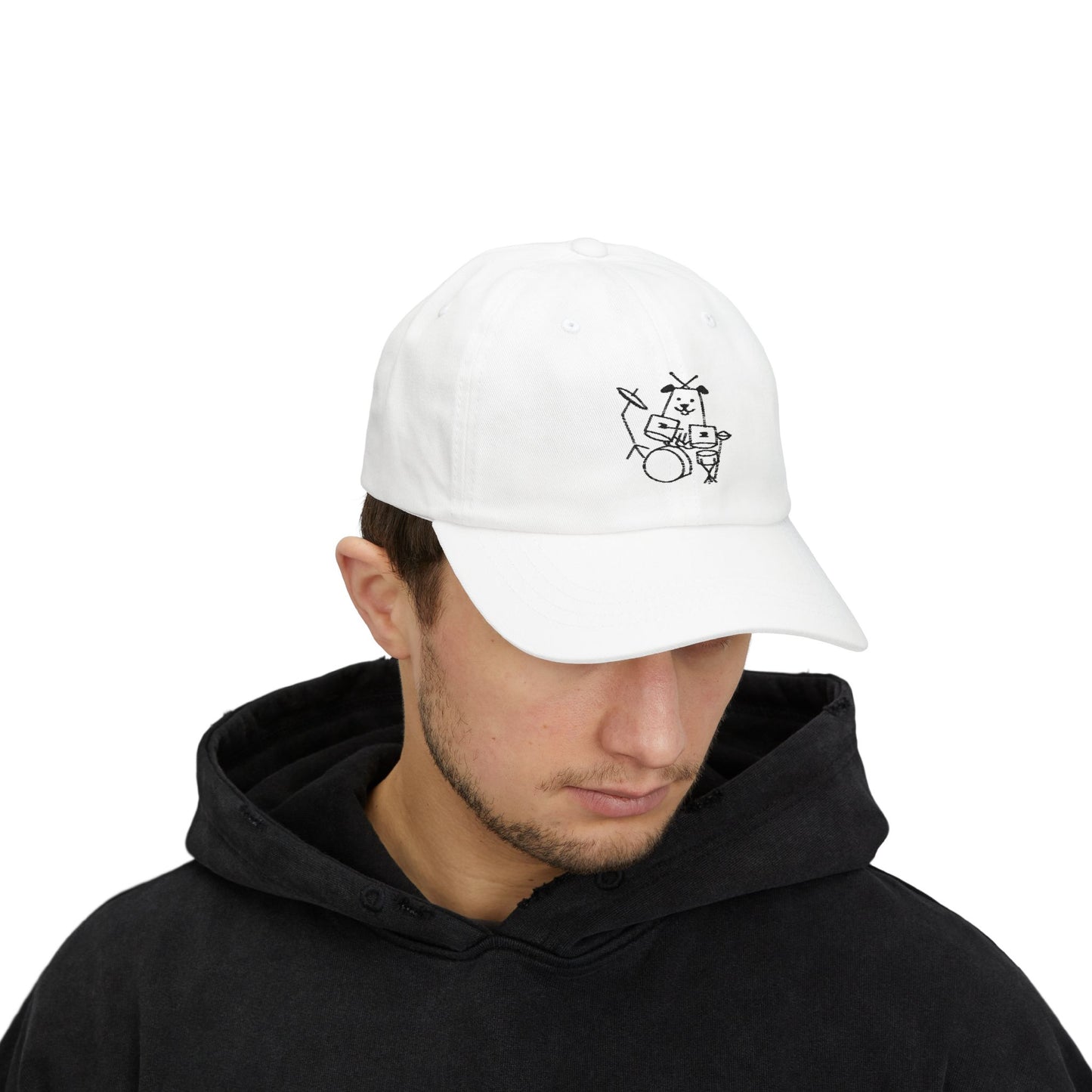 Embroidered Dog Drummer Hat