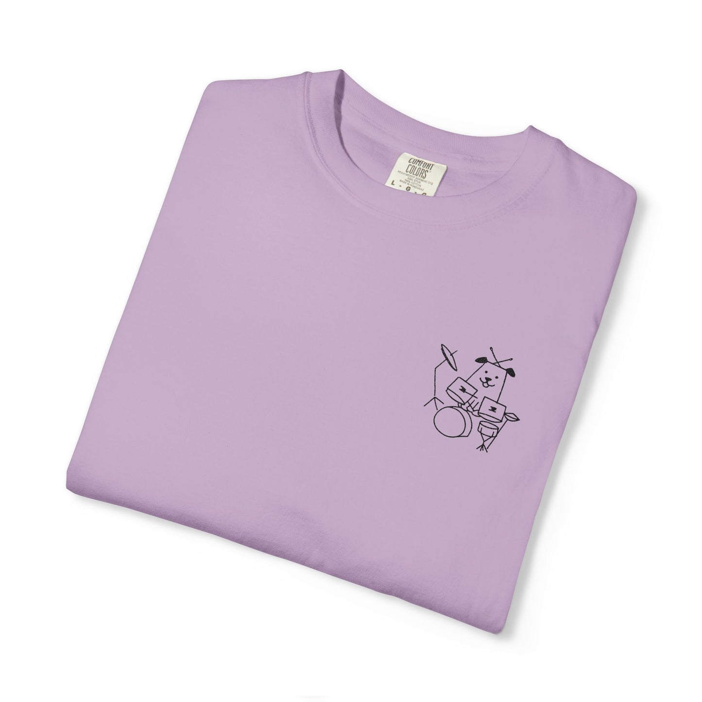 Dog Drummer Embroidered Tee