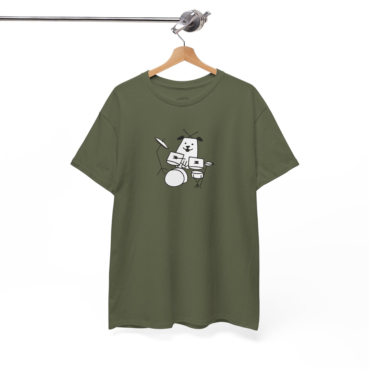 Doggie Drummer Unisex Heavy Cotton Tee