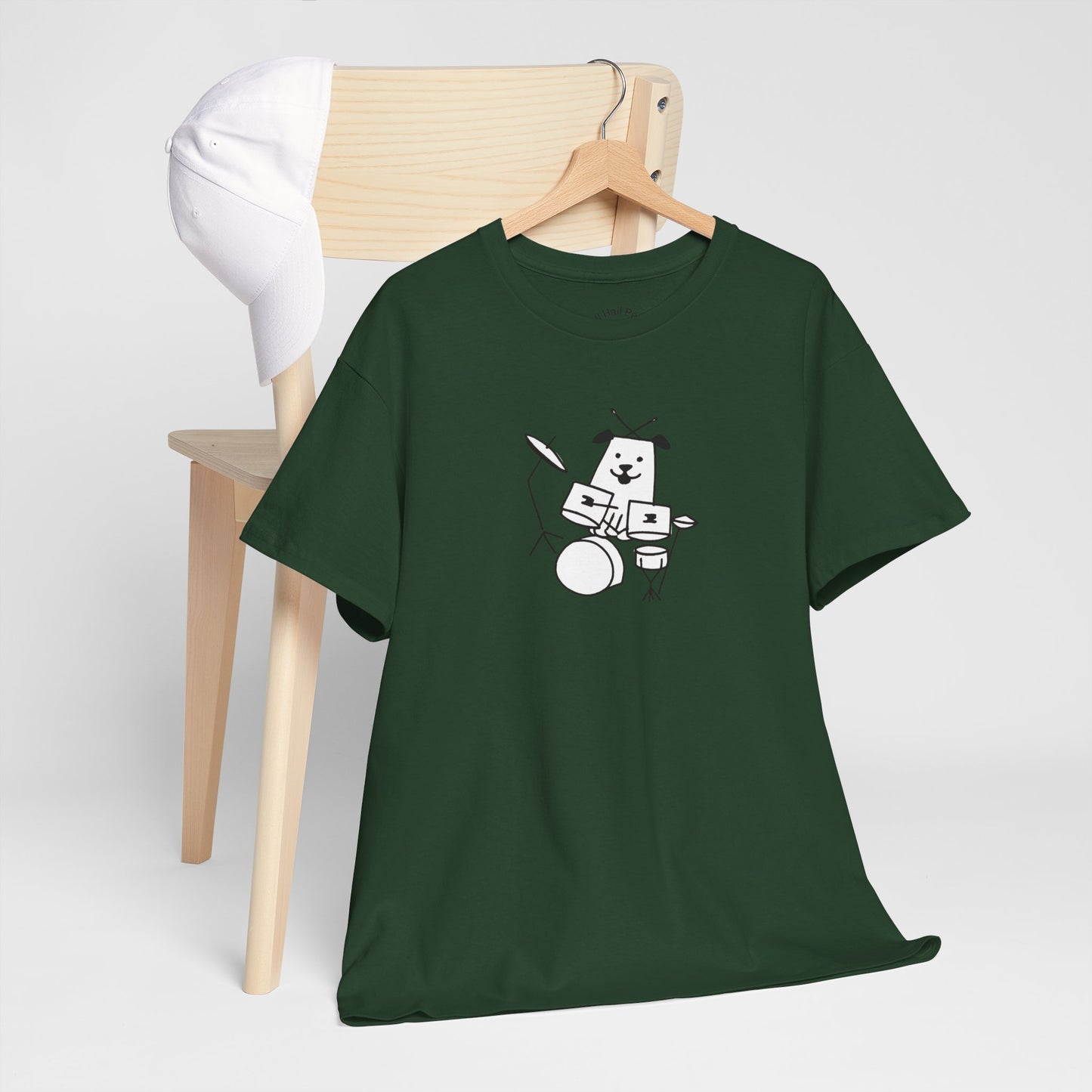 Doggie Drummer Unisex Heavy Cotton Tee