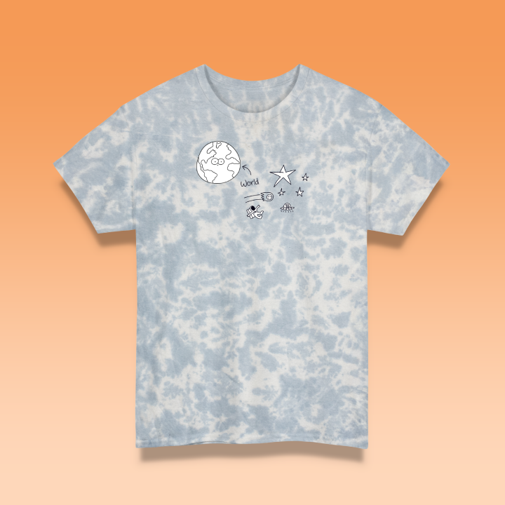 Tie Dye Space Fellas T Shirt