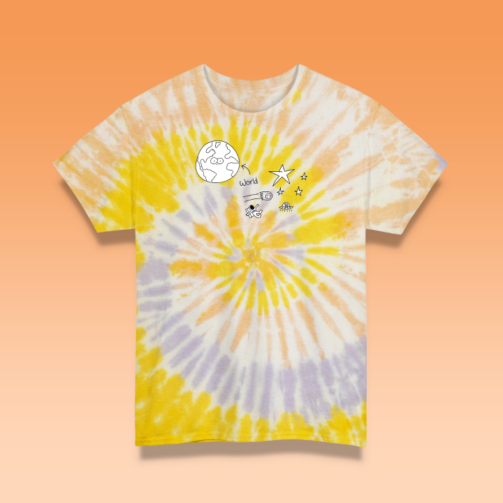 Tie Dye Space Fellas T Shirt