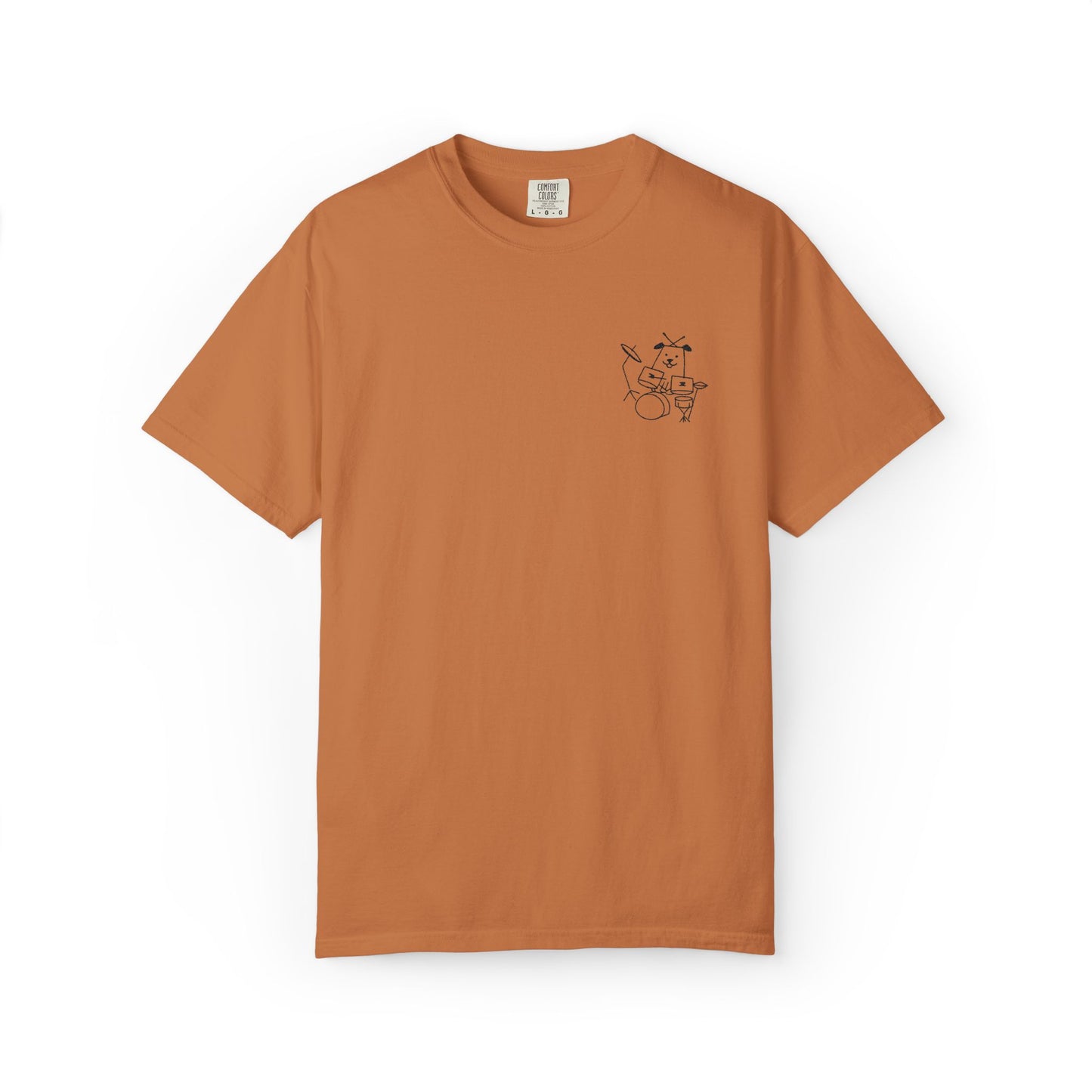 Dog Drummer Embroidered Tee